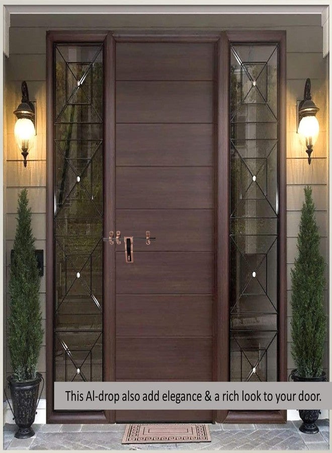 Atom Set of 2 Zinc Aldrop | 12 Inch Fancy Aldrop for Door Fittings Kit, Door Accessories | Copper Antique Finish (WZA006) - Image 5